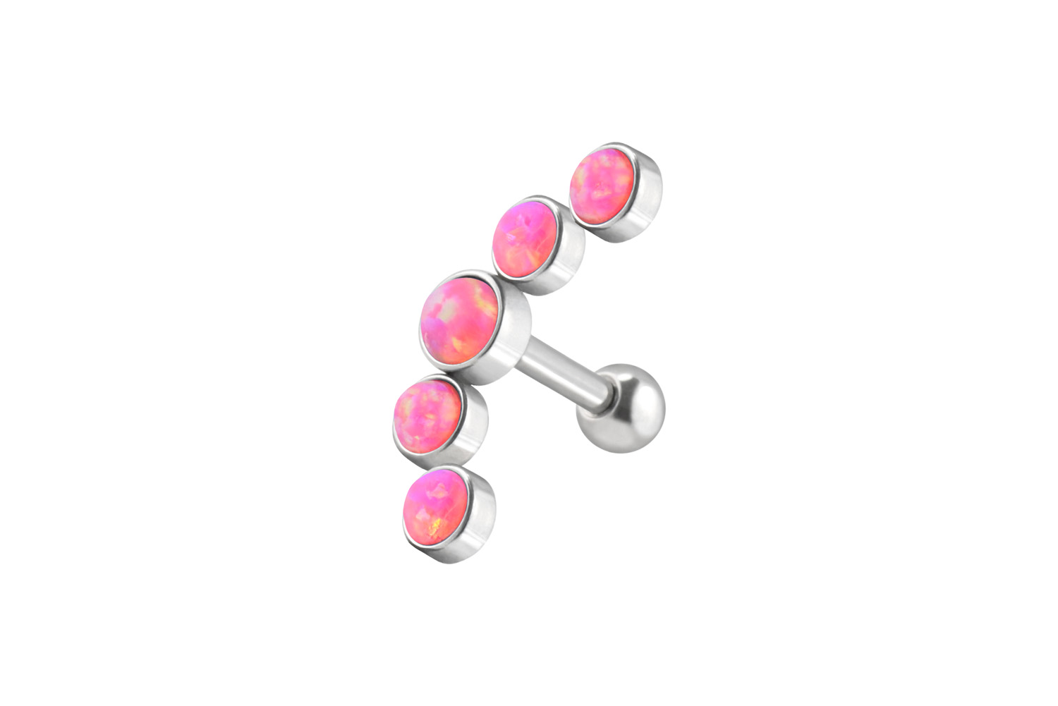 Chirurgenstahl Ohrpiercing 5 SYNTHETISCHE OPALE ++SALE++